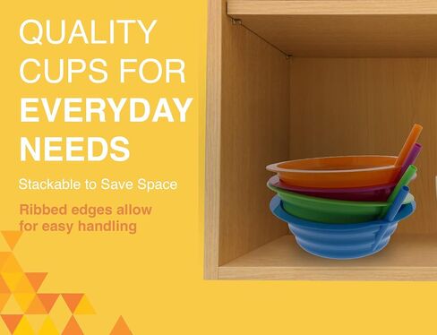 Arrow Home Products مجموعة Sip-A-Bowl، 22oz، 4pk - أوعية من القش خالية من مادة BPA للأطفال لاحتساء كل قطرة دون فوضى - صنع في الولايات المتحدة الأمريكية، رائع للحبوب والآيس كريم والحساء والحليب - ألوان متنوعة in Saudi Arabia