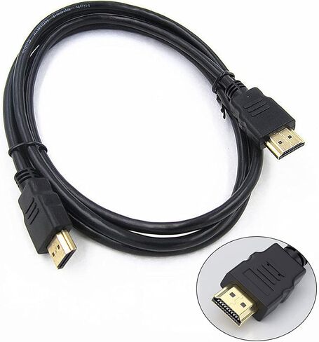 كابلات Hdmi إلى Hdmi 4K HDMI بطول 6.6FT/2M، كابل HDMI 2.1 عالي السرعة 4k120 144 هرتز لتوصيل الكمبيوتر المحمول بالتلفزيون، ودعم كابل شاشة الكمبيوتر، والشاشة، وPS5، وPS4، وجهاز العرض، وتلفزيون Fire، والمزيد، أسود in Saudi Arabia