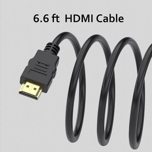كابلات Hdmi إلى Hdmi 4K HDMI بطول 6.6FT/2M، كابل HDMI 2.1 عالي السرعة 4k120 144 هرتز لتوصيل الكمبيوتر المحمول بالتلفزيون، ودعم كابل شاشة الكمبيوتر، والشاشة، وPS5، وPS4، وجهاز العرض، وتلفزيون Fire، والمزيد، أسود in Saudi Arabia