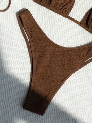 GORGLITTER Women's 2 Piece Swimsuit Halter Bikini Sets High Cut Bathing Suit in Saudi Arabia