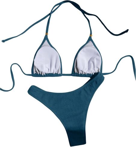 GORGLITTER Women's 2 Piece Swimsuit Halter Bikini Sets High Cut Bathing Suit in Saudi Arabia