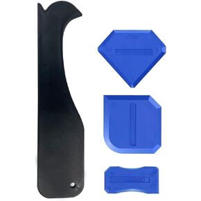 4Pcs Plastic Caulking Tool Set - Versatile Caulk Remover & Scraper for Easy Caulk Removal and Precise Application - Essential Silicone Caulking Tool Kit