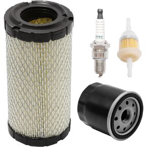 Golf Cart Tune Up Kit Replacement for EZGO RXV 2008-up & TXT 2010-up Gas Models, Air Filter 28463G01, Fuel Filter 72084G01, Oil Filter 607454, Spark Plug 607462