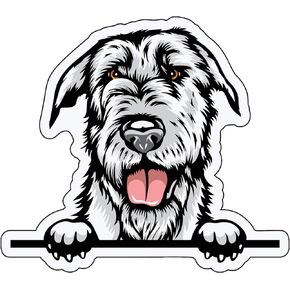 WickedGoodz Irish Wolfhound Vinyl Decal - Dog Breed Bumper Sticker - for Laptops Tumblers Windows Cars Trucks Walls