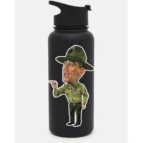 Funny Military Sticker - Strong Adhesive Waterproof USMC Stickers - No Fade R Lee Ermey Sticker Used for Truck, Car, Hard Hat, Laptop, Water Bottle
