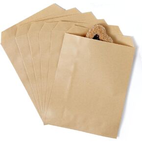 Tendwarm 100 PCS 5x7 Inch Kraft Paper Bag Small Treat Bags for Party Christmas Favor Bags