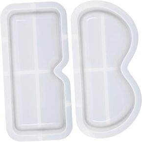 SEWOART 2Pcs Glasses Tray Casting Mold DIY Epoxy Mold for Glasses Tray Holder Making for Crafting Shot Serving Trays and Unique Home Decor