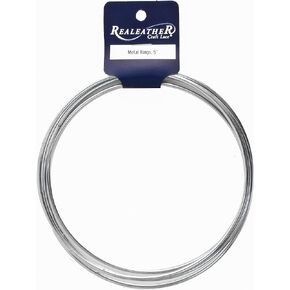 Realeather Crafts Zinc Metal Rings, 5-Inch, 4-Pack, Silver