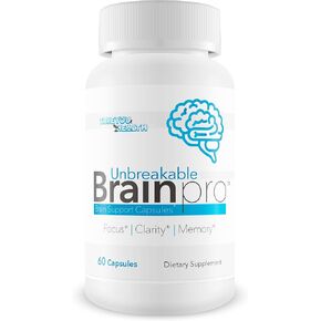 Unbreakable Brain Pro - Our Best Brain Support Supplement - Premium Brain Memory Support - Natural Brain Health Support - Brain Support for Women & Men - Brain Support Supplements for Memory and Focus
