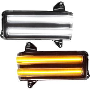 SUPAREE LED Side Mirror Turn Signal Lights for 2020-2023 Ch-evy Silverado/GMC Sierra 2500 3500, Sequential Amber Turn Signal Lights, White Running Lights, Replace OEM Mirror Markers Lamps