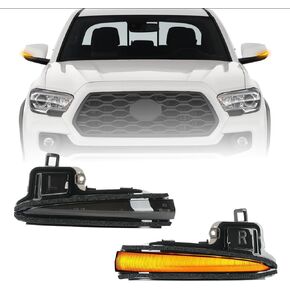 ROCCS Switchback Turn Signal Lights LED Side Mirror Marker Light متوافق مع Toyota Tacoma 2016-2023، RAV4 XA50 2019-2023، Highlander XU70 2020-2023، Alphard Velltire Lexus LM، عدسات مدخنة