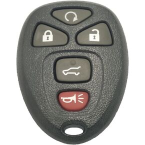 Key Fob Shell Case Fit for Suburban Tahoe Traverse/GMC Acadia Yukon/Cadillac Escalade SRX/Buick Enclave/Saturn Outlook 2007 2008 2009 2010 5 Buttons Keyless Entry Remote Replacement Key Fob Cover
