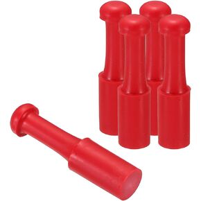 PATIKIL 15mm Stamp Rubber Round Handle, 5 Pack Rubber Knobs Stamp Mounts Drawer Pulls for Stamp Making DIY Crafting Scrapbooking, Red