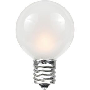 Novelty Lights 5 Pack G50 Outdoor Patio Globe Replacement Bulbs, Clear, E17/C9 Intermediate Base, 7 Watt