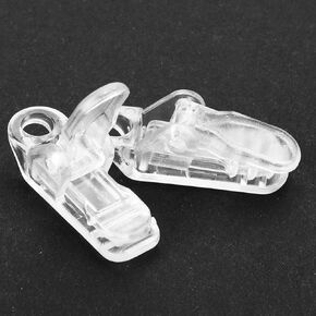20 pcs Tent Tarp Clips,Heavy Duty Windproof Awning Poles Clamp Grip, Plastic Alligator Snaps for Camping, Tarps, Caravan, Transparent