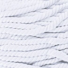 Super Soft 3 Strand Twisted Cotton Rope (White, 1/2 Inch x 10 Feet)