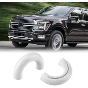 أغطية خطافات السحب لسيارة Ford F150 2004-2024 Bronco Base/Big Bend/Outer Banks 2021-2024 متوافقة مع ملحقات Toyota Tundra 2017-2021 (أبيض)