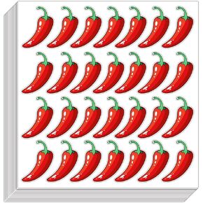 Spicy Stickers Red Chili Pepper Stickers Spicy Level Indicator Labels Grocery Store Food Warning Spicy Labels Adhesive Stickers for Food Packaging,Restaurants,300 Pcs