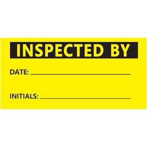 Inspected by Stickers,Quality Control Inventory Labels for Company,2X1 Inch,500 Pcs Per Roll