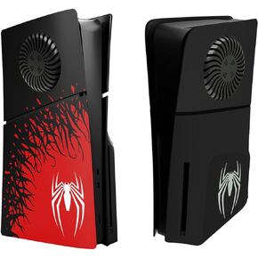 PS5 Slim Disc Faceplates, Spider Console Faceplate Compatible with PS5 Slim Disc Premium ABS Super Hero Replacement Shell Cover for PS5 Slim Disc Editon