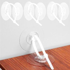 Furniture Anchors (12 Pairs) No Drill Furniture Straps for Baby Proofing Self-Adhesive Securing 180lbs Prevent Falling Anti Tip Earthquake Straps for Toddlers Kids Children Pets Safety