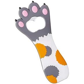 Cute Cat Paw Bottle Opener Magnet,Refrigerator Magnet Silicone Metal Bottle Opener for Beer Coke Bartender Kitchen Barware Metal Novelty Cute Fun Shape,Unique Birthday Beer Gifts Ideas (Brown)