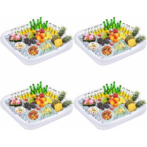 4 قطع من قضبان تقديم الثلج القابلة للنفخ ومبرد الحفلات ومبرد المشروبات للحفلات وحاويات المشروبات الغذائية وصينية الثلج القابلة للنفخ ومستلزمات الحفلات مقاس 23.6 بوصة (صغير) in Kuwait