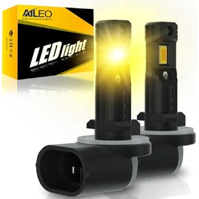 AILEO 2024 H1 LED Fog Light Bulbs 3000K Yellow Amber,350% Brighter CSP Chips 40W 8000LM Wireless Fanless,Plug and Play,Strong Penetrating Power For LED Fog Light Bulb or DRL Upgrade,(Pack of 2)