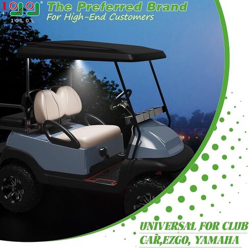 10L0L 2 قطعة ضوء قبة عربة الجولف العالمي لسيارة EZGO Club Car Yamaha UTV، إضاءة لاسلكية USB قابلة للشحن LED تعمل باللمس يمكن لصقها في أي مكان، هدايا جولف رائعة (أبيض) in Saudi Arabia
