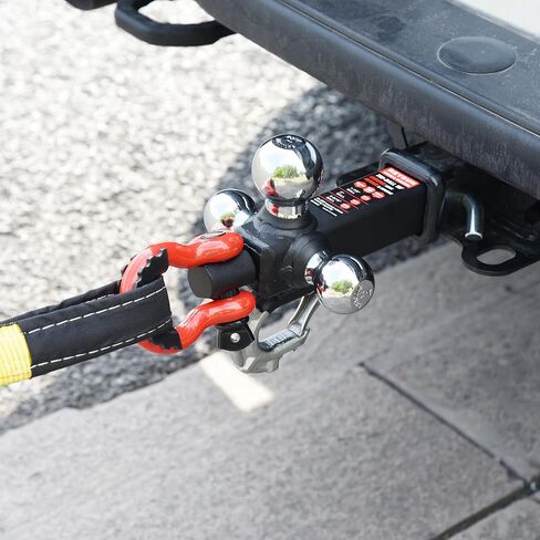 864058HP Trailer Hitch Tri Ball Mount and 360 Swival Tow Shackle, Fits for 2 Inch Receiver, Hitch Pin Included… in Kuwait