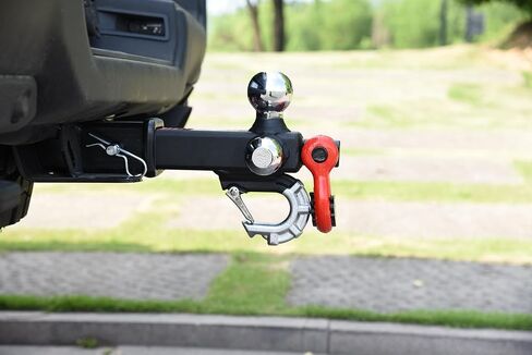 864058HP Trailer Hitch Tri Ball Mount and 360 Swival Tow Shackle, Fits for 2 Inch Receiver, Hitch Pin Included… in Kuwait