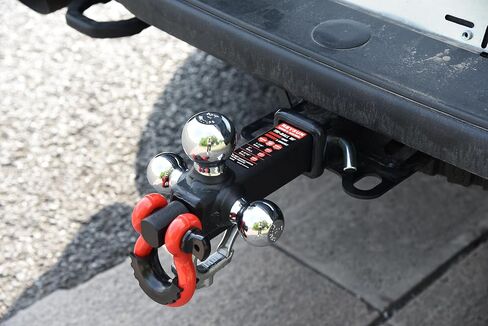864058HP Trailer Hitch Tri Ball Mount and 360 Swival Tow Shackle, Fits for 2 Inch Receiver, Hitch Pin Included… in Kuwait