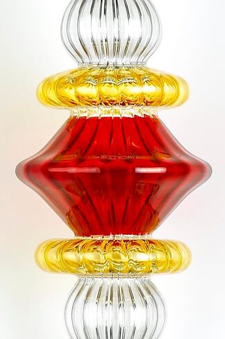 Special ornament handmade large pink heart love mouth blowing handmade glass festival and gift ornament in Saudi Arabia