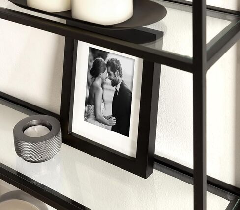Kate and Laurel Ciel 3 Tiered Wall Shelf, 20 x 30, Black, Decorative Floating Shelf Storage and Wall Organizer in Saudi Arabia