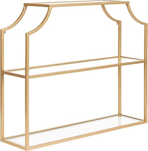 Kate and Laurel Ciel 3 Tiered Wall Shelf, 20 x 30, Black, Decorative Floating Shelf Storage and Wall Organizer in Saudi Arabia