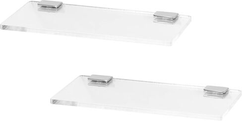 Small Floating Shelves, 12 x 4'' Shelves for Wall, Decorative Floating Shelves for Home Office, Wall Mounted Rack, Pink, 2 Pcs in Saudi Arabia