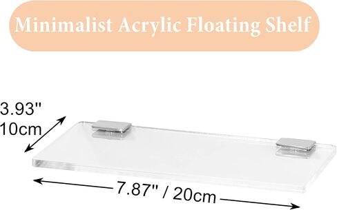Small Floating Shelves, 12 x 4'' Shelves for Wall, Decorative Floating Shelves for Home Office, Wall Mounted Rack, Pink, 2 Pcs in Saudi Arabia