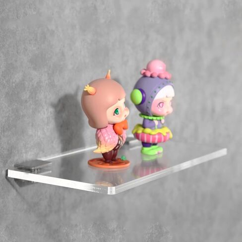 Small Floating Shelves, 12 x 4'' Shelves for Wall, Decorative Floating Shelves for Home Office, Wall Mounted Rack, Pink, 2 Pcs in Saudi Arabia