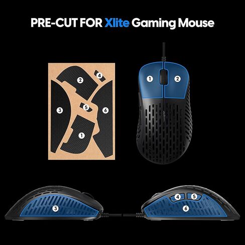 Pulsar Gaming Gears Xlite/Xlite Wireless / V2 Wireless Anti Slip Mouse مجموعة شريط مضاد للانزلاق، بوليمر، رفيع للغاية، شريط 3M قابل للإزالة نظيف، منتج محلي أصلي، لـ Xlite V2 Mini، نوع رفيع in Kuwait