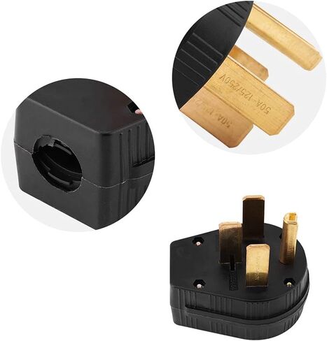 14-50P 50A 125/250V Straight Blade Male Plug USA 3 Pole Industrial Grade Grounding 4-Prong Power Generator Plug Replacement in Saudi Arabia
