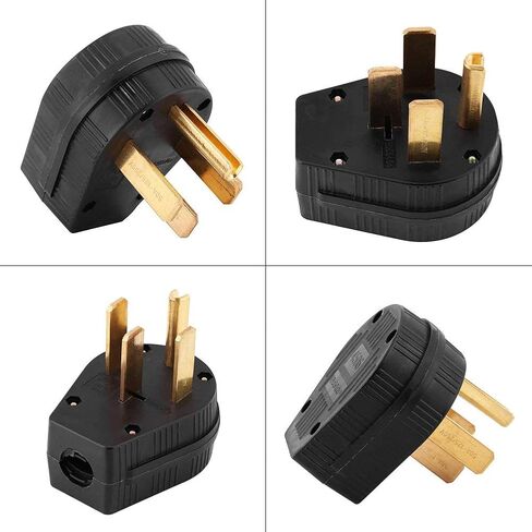 14-50P 50A 125/250V Straight Blade Male Plug USA 3 Pole Industrial Grade Grounding 4-Prong Power Generator Plug Replacement in Saudi Arabia