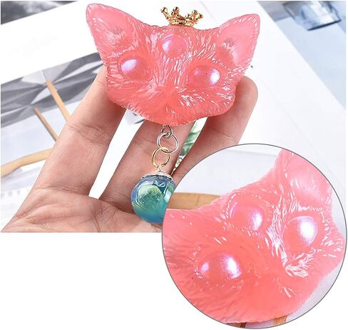 FineInno 2Pcs 3D Devil Cat Resin Molds Kitten Head Silicone Molds Horned Animal Casting Mold for Epoxy Resin,Clay, Soap, Candle, Jewelry Making in Saudi Arabia
