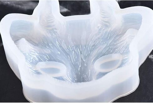 FineInno 2Pcs 3D Devil Cat Resin Molds Kitten Head Silicone Molds Horned Animal Casting Mold for Epoxy Resin,Clay, Soap, Candle, Jewelry Making in Saudi Arabia
