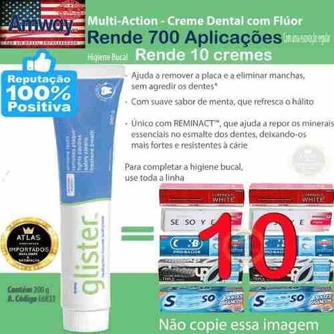 معجون أسنان جليستر متعدد المفعول بالفلورايد، 2.3 أونصة (6 حزم) in Kuwait