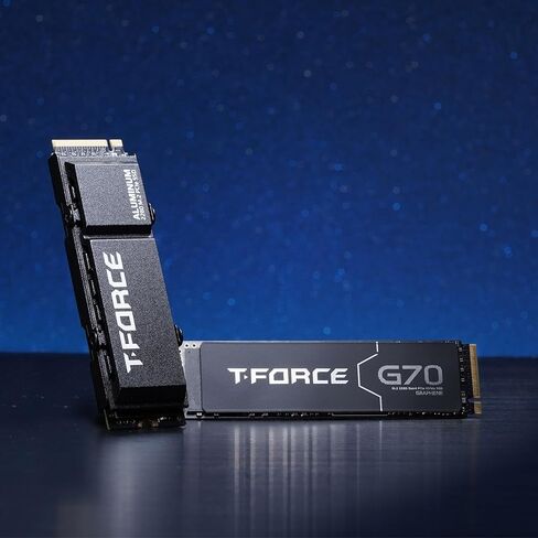 TEAMGROUP T-Force G70 PRO Graphene Heatsink 4TB DRAM SLC Cache 3D TLC NAND NVMe InnoGrit PCIe Gen4x4 M.2 2280 SSD داخلي للألعاب يعمل مع PS5 للقراءة/الكتابة 7400/6600 ميجابايت/ثانية TM8FFH004T0C129 in Saudi Arabia