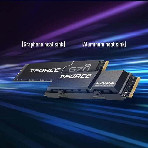 TEAMGROUP T-Force G70 PRO Graphene Heatsink 4TB DRAM SLC Cache 3D TLC NAND NVMe InnoGrit PCIe Gen4x4 M.2 2280 SSD داخلي للألعاب يعمل مع PS5 للقراءة/الكتابة 7400/6600 ميجابايت/ثانية TM8FFH004T0C129 in Saudi Arabia