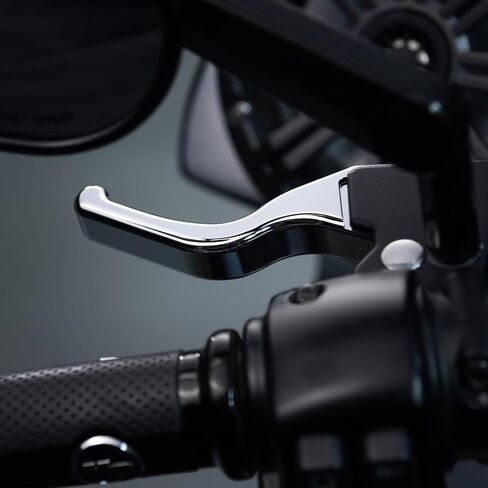 رافعات Advanblack CNC القصيرة تناسب Harley H-D Low Rider/Street Bob، قابض الفرامل، رافعة التحكم اليدوية (كروم) in Kuwait