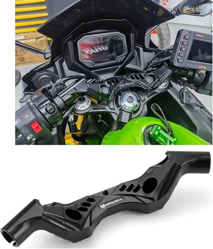 CNC Aluminum Clip on Handlebar kit replacement Compatible with Kawasaki Ninja 650 2017-2023，Better over stock, Lower over stock in Saudi Arabia