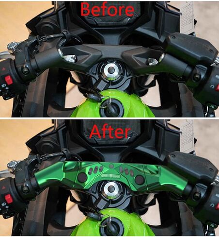 CNC Aluminum Clip on Handlebar kit replacement Compatible with Kawasaki Ninja 650 2017-2023，Better over stock, Lower over stock in Saudi Arabia
