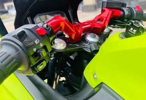 CNC Aluminum Clip on Handlebar kit replacement Compatible with Kawasaki Ninja 650 2017-2023，Better over stock, Lower over stock in Saudi Arabia